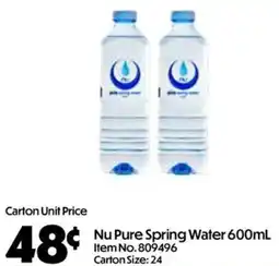 C-Store Distribution Nu Pure Spring Water offer