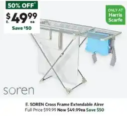 Harris Scarfe Cross Frame Extendable Airer offer
