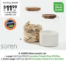 Harris Scarfe Glass Laundry Jar offer