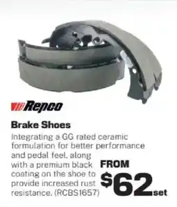 Repco Brake Shoes offer