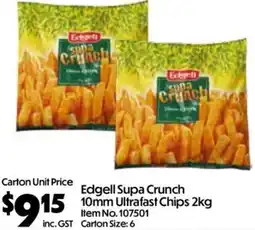 C-Store Distribution Edgell Supa Crunch 10mm Ultrafast Chips offer