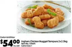 C-Store Distribution Ingham Chicken Nugget Tempura offer