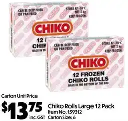 C-Store Distribution Chiko Rolls Large 12 Pack offer