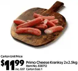 C-Store Distribution Primo Cheese Kranksy offer