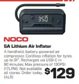 Repco 5a lithium air inflator offer