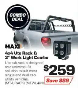 Repco 4x4 ute rack & 2 work light combo offer
