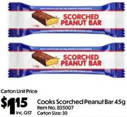 C-Store Distribution Cooks Scorched Peanut Bar offer