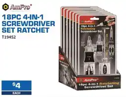 Burson Auto Parts 18pc 4-in-1 screwdriver set ratchet offer