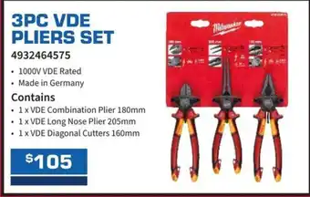 3pc vde pliers set