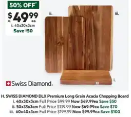 Harris Scarfe DLX Premium Long Grain Acacia Chopping Board offer