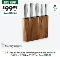 Harris Scarfe Slim Wedge 6pc Knife Block Set offer