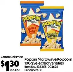 C-Store Distribution Poppin Microwave Popcorn offer