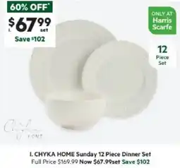 Harris Scarfe CHYKA HOME Sunday 12 Piece Dinner Set offer