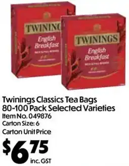 C-Store Distribution Twinings Classics Tea Bags offer