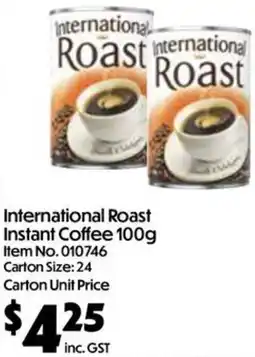 C-Store Distribution International Roast Instant Coffee offer