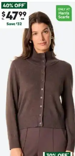 Harris Scarfe Funnel Neck Cardigan offer