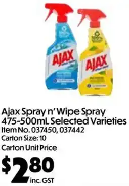 C-Store Distribution Ajax Spray n'Wipe Spray offer
