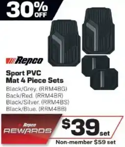Repco Sport pvc mat 4 piece sets offer