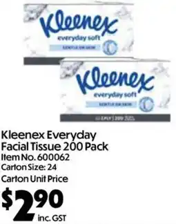 C-Store Distribution Kleenex Everyday Facial Tissue 200 Pack offer
