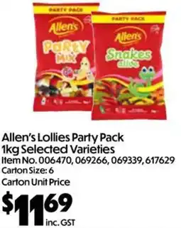 C-Store Distribution Allen's Lollies Party Pack offer