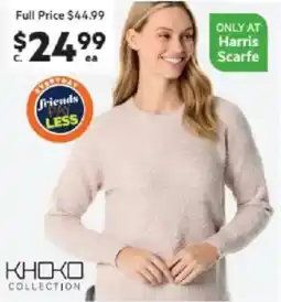 Harris Scarfe Cosy Moss Stitch Crew Neck Jumper Assorted Colours offer