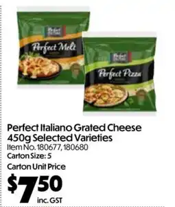 C-Store Distribution Perfect Italiano Grated Cheese offer