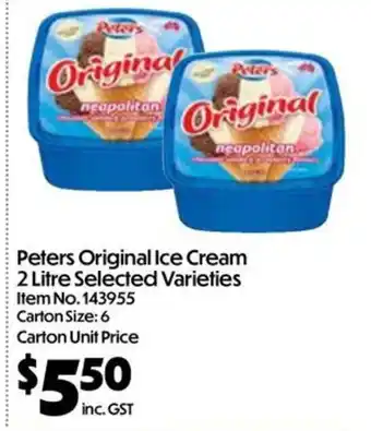 C-Store Distribution Peters Original Ice Cream offer