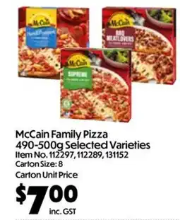 C-Store Distribution McCain Family Pizza offer