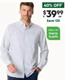 Harris Scarfe Bamboo Regular Fit Long Sleeve Shirt offer