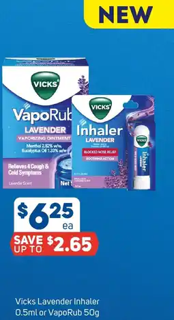 Foodland Vicks Lavender Inhaler or VapoRub offer
