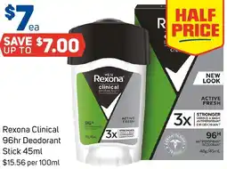 Foodland Rexona Clinical 96hr Deodorant Stick offer