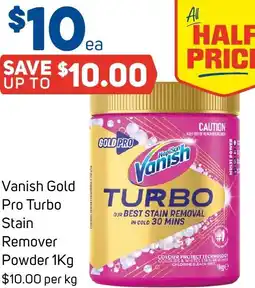 Foodland Vanish Gold Pro Turbo Stain Remover Powder offer