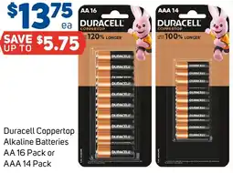 Foodland Duracell coppertop alkaline batteries aa or aaa offer