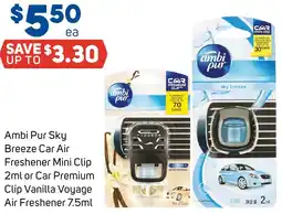Foodland Ambi Pur Sky Breeze Car Air Freshener Mini Clip offer