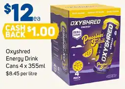 Foodland Oxyshred Energy Drink Cans offer