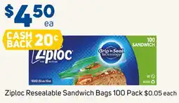 Foodland Ziploc Resealable Sandwich Bags offer