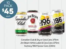 Foodland Canadian Club & Dry or Cola Cans offer
