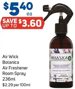 Foodland Air Wick Botanica Air Freshener Room Spray offer