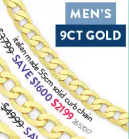 Goldmark Italian made solid curb chain offer