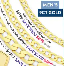 Goldmark Italian made solid curb chain offer