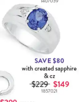 Goldmark With created sapphire & cz offer