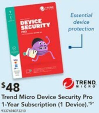 Harvey Norman Trend Micro Device Security Pro 1-Year Subscription offer