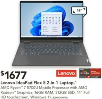 Harvey Norman Lenovo IdeaPad Flex 5 2-in-1 Laptop offer