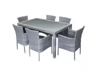 Stratco Sunscape Amalfi 7 Piece Dining Chair with Cushion Setting offer