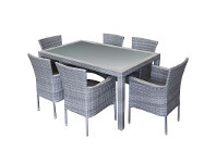 Stratco Sunscape Amalfi 7 Piece Dining Chair with Cushion Setting offer