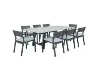 Stratco Sunscape Madrid 9 Piece Cement Dining Setting offer