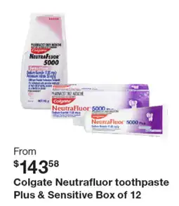 Henry Schein Colgate Neutrafluor toothpaste Plus & Sensitive Box of 12 offer