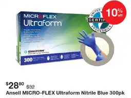 Henry Schein Ansell micro flex ultraform nitrile blue offer