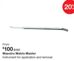 Henry Schein Maestro Matrix Master offer