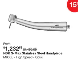 Henry Schein Nsk s max stainless steel handpiece offer